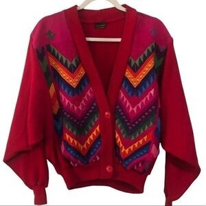 Handwoven‎ Art-to-Wear Cardigan Size Large